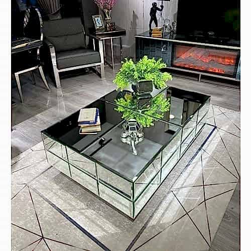 Bazalı Model Aynalı Orta Sehpa