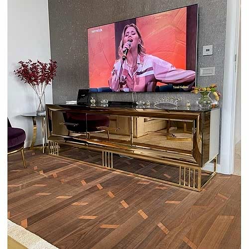 Loren Bronz Aynalı Tv Altı