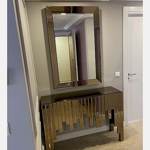 Piyano Model Aynalı Dresuar Takım